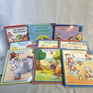 Vtg World Book Early World of Learning Board Book Lot of 9 Illus 1987 Alphabet